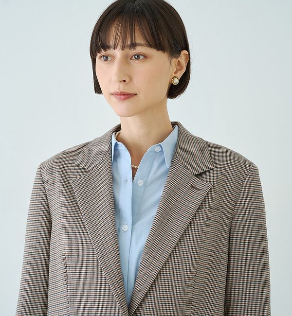 Rouge vif「ウール混ストレッチツイルシングルテーラージャケット」|テーラードジャケット|