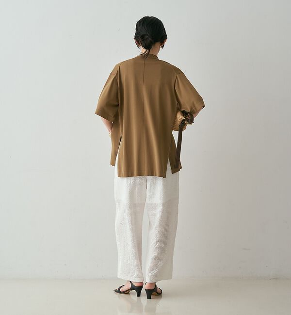 qualite「【セットアップ対応】シアーギンガムクロップドパンツ」|その他|