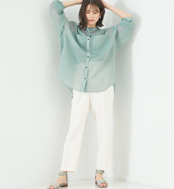 abahouse mavie「シアーオーバーシャツ」|シャツ・ブラウス|