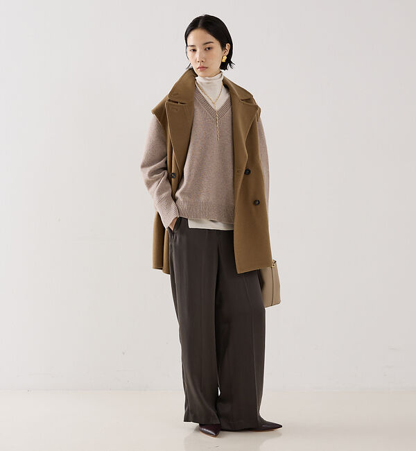 The Store by C' 「【ROHE】 V-neck Sleeve Wrap Jumper／2wayVネッ」|ニット・セーター|