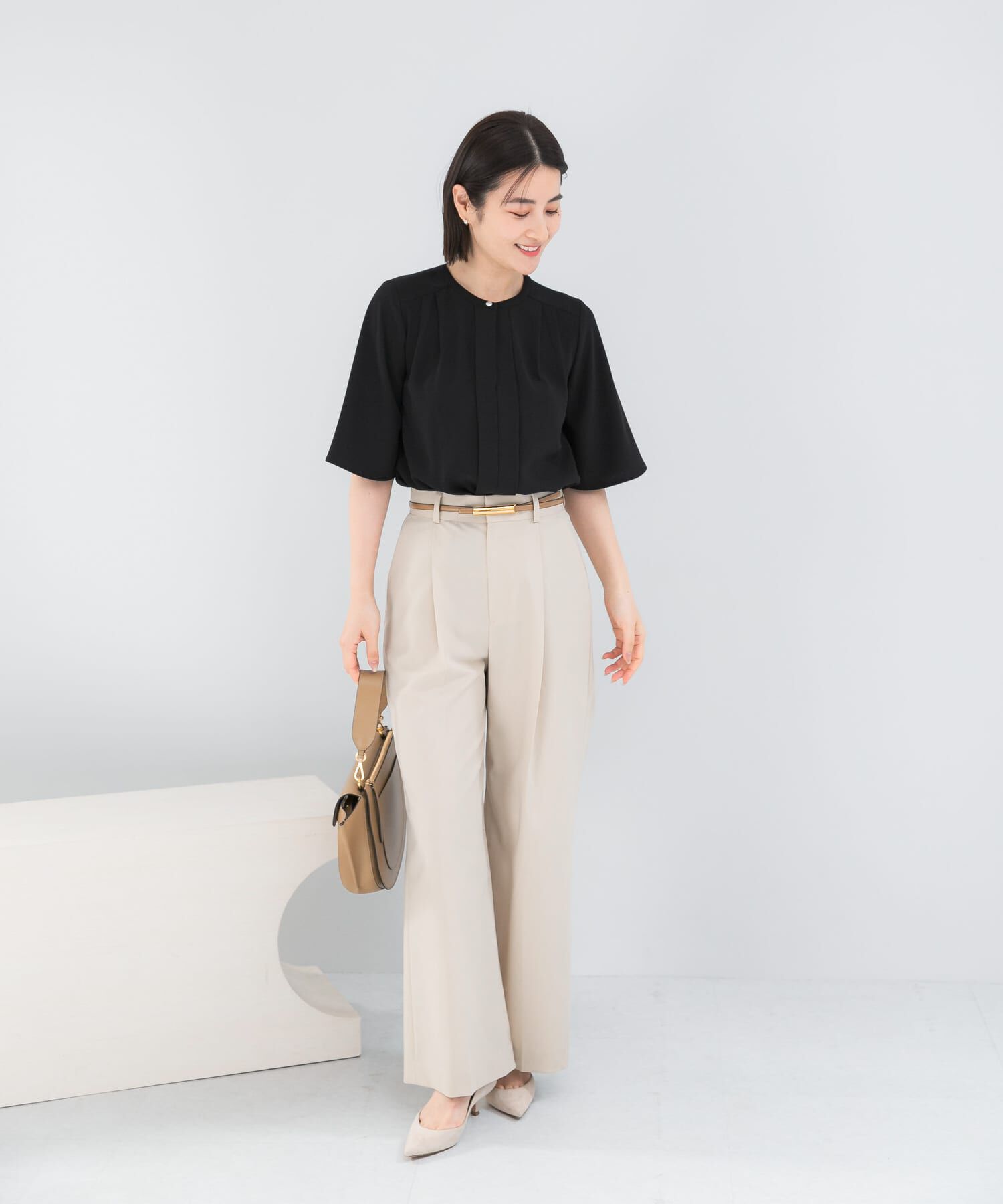 URBAN RESEARCH ROSSO「2WAYウォッシャブルフレアスリーブ ブラウス」|シャツ・ブラウス|