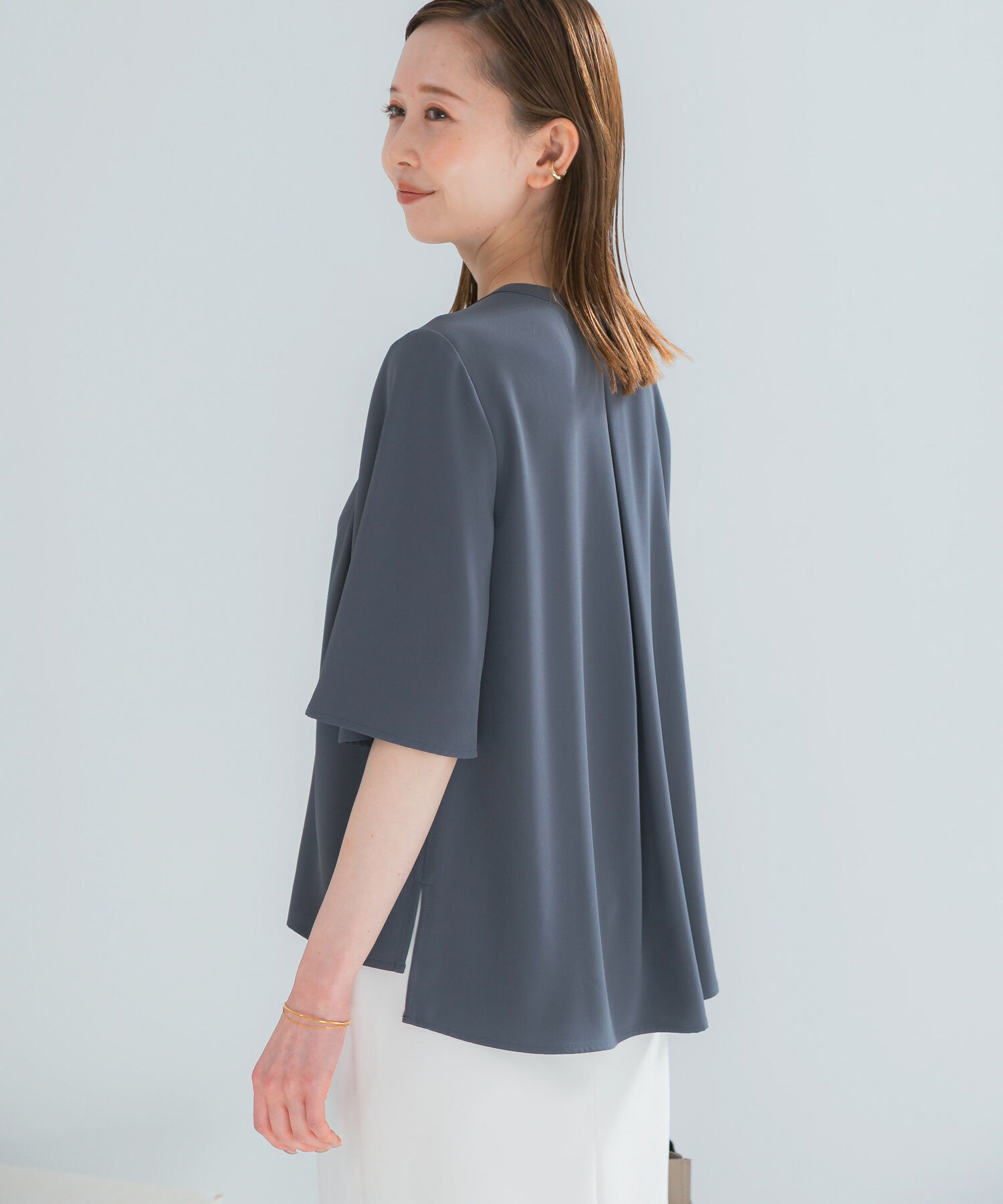 URBAN RESEARCH ROSSO「2WAYウォッシャブルフレアスリーブ ブラウス」|シャツ・ブラウス|