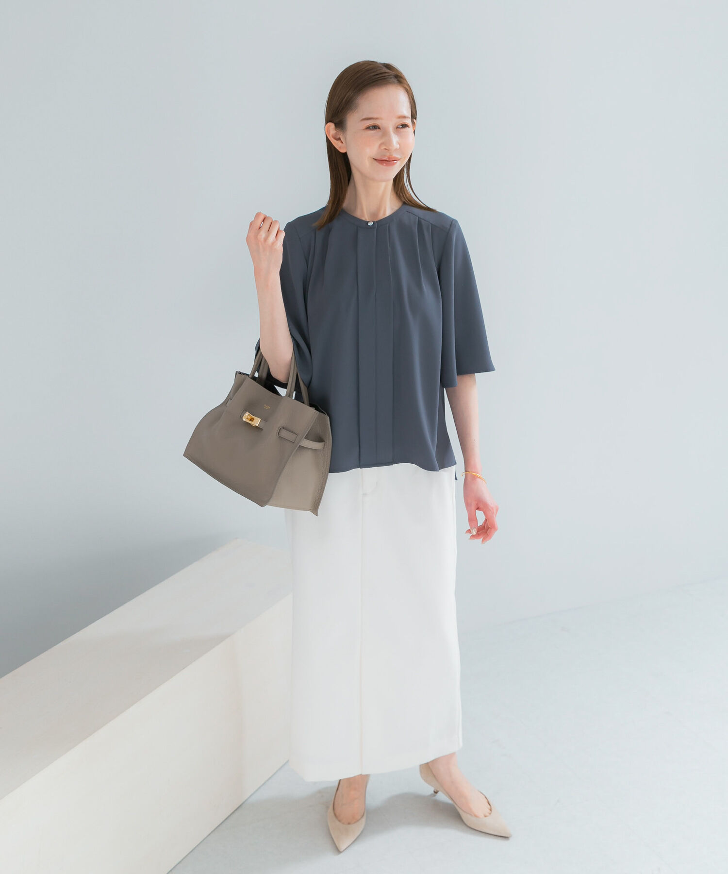 URBAN RESEARCH ROSSO「2WAYウォッシャブルフレアスリーブ ブラウス」|シャツ・ブラウス|