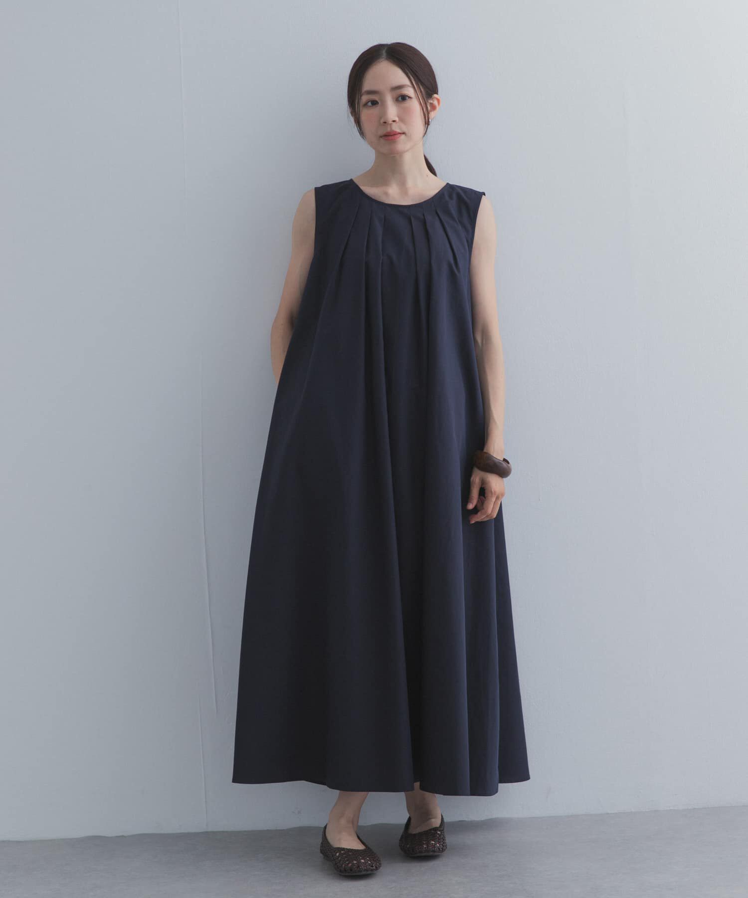 URBAN RESEARCH DOORS「フロントタックノースリーブワンピース」|ワンピース|