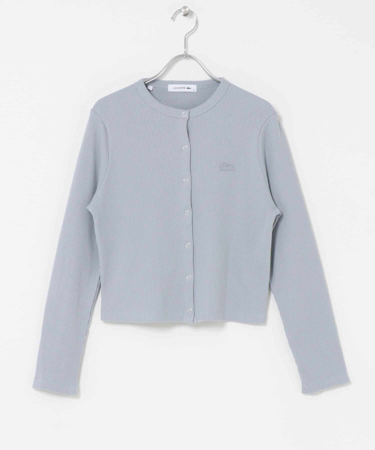 URBAN RESEARCH DOORS「LACOSTE　リブジャージーカーディガン」|カーディガン|グレー