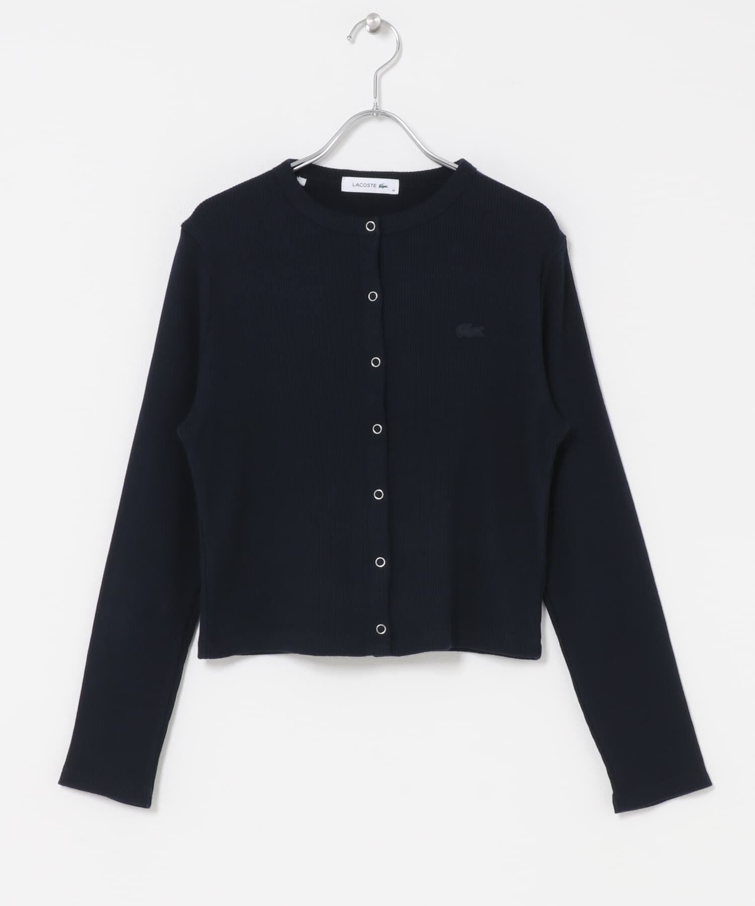 URBAN RESEARCH DOORS「LACOSTE　リブジャージーカーディガン」|カーディガン|ネイビー