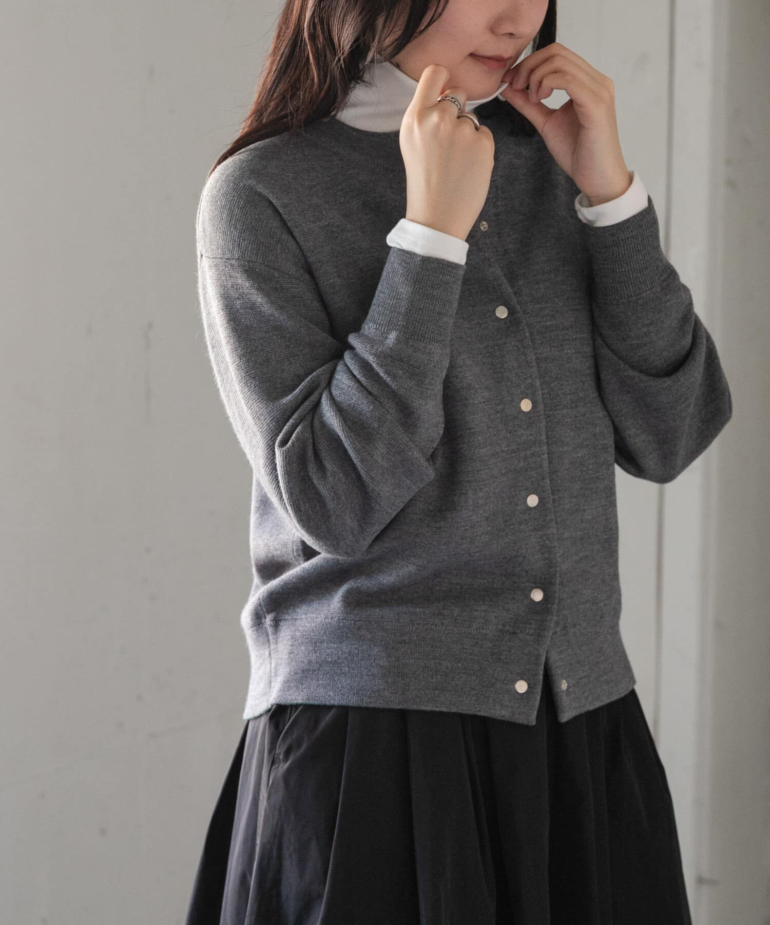 URBAN RESEARCH DOORS「『一部WEB限定カラー』FORK&SPOON　ミラノリブニットカーディガン」|カーディガン|