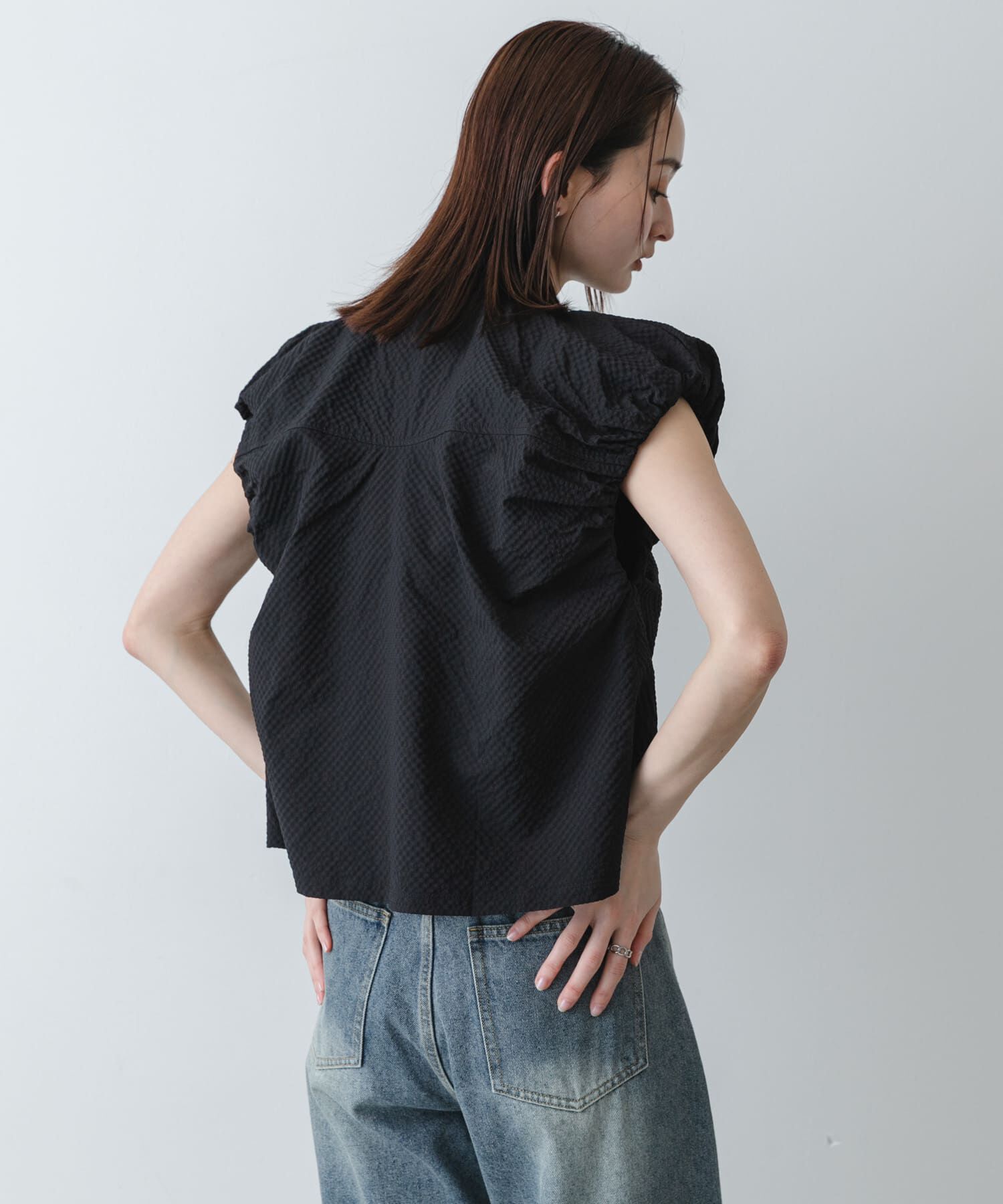SENSE OF PLACE by URBAN RESEARCH「シアーサッカーバルーンスリーブシャツ」|シャツ・ブラウス|