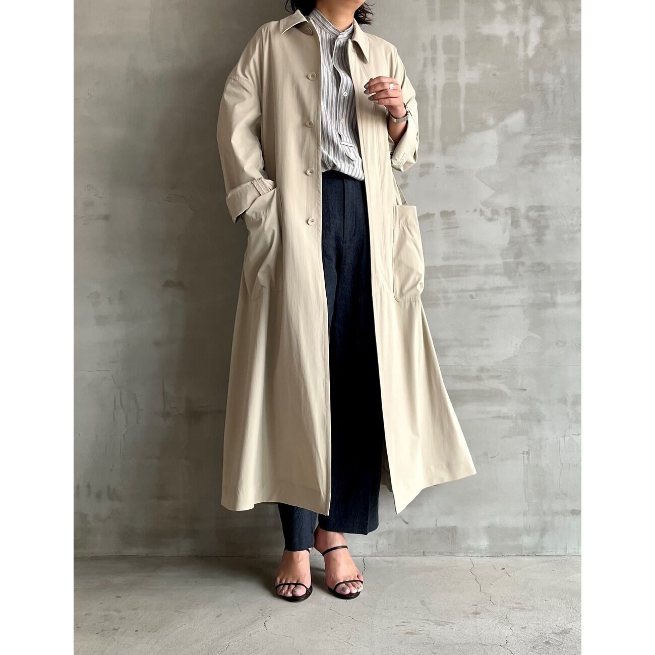 HELIOPOLE「HELIOPOLE ATHLEISURE SHEER CORT」|トレンチコート|