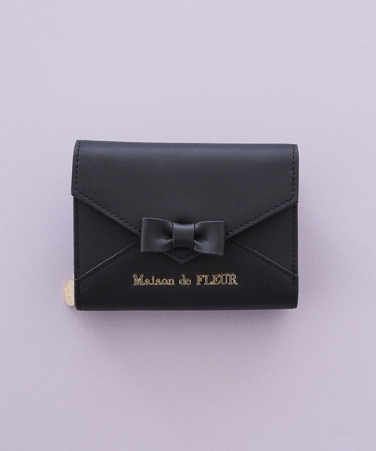 Maison de FLEUR「レター型ウォレット」|財布|ブラック