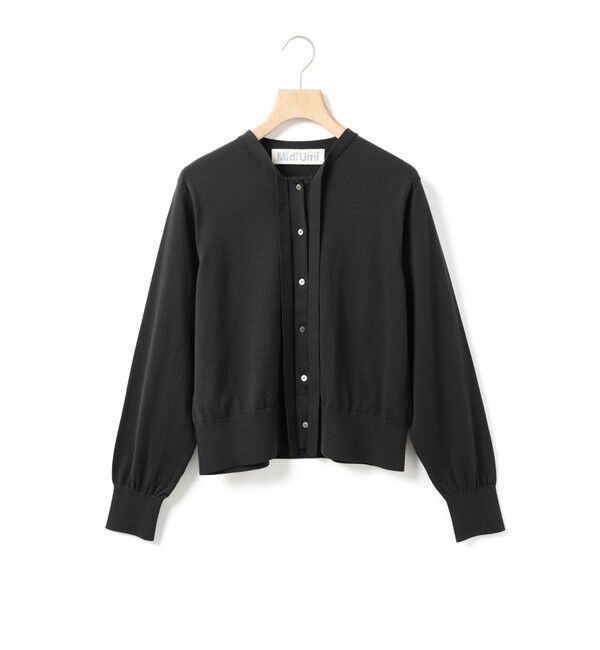 MidiUmi「MidiUmi ボウネクタイニットカーディガン」|カーディガン|ブラック