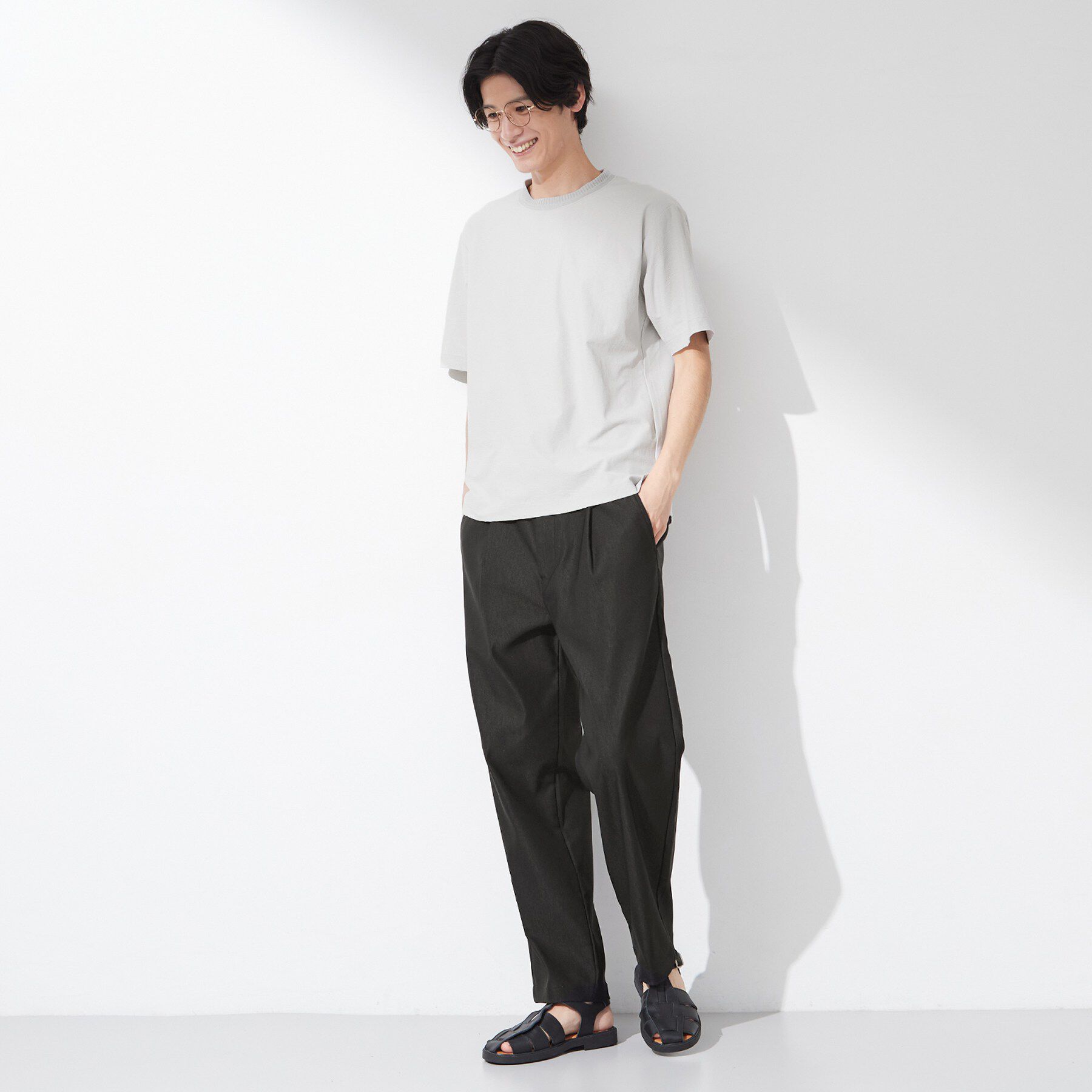 THE SHOP TK「【吸水速乾／UVカット／接触冷感】ミニリップル半袖Tシャツ」|Tシャツ・カットソー|