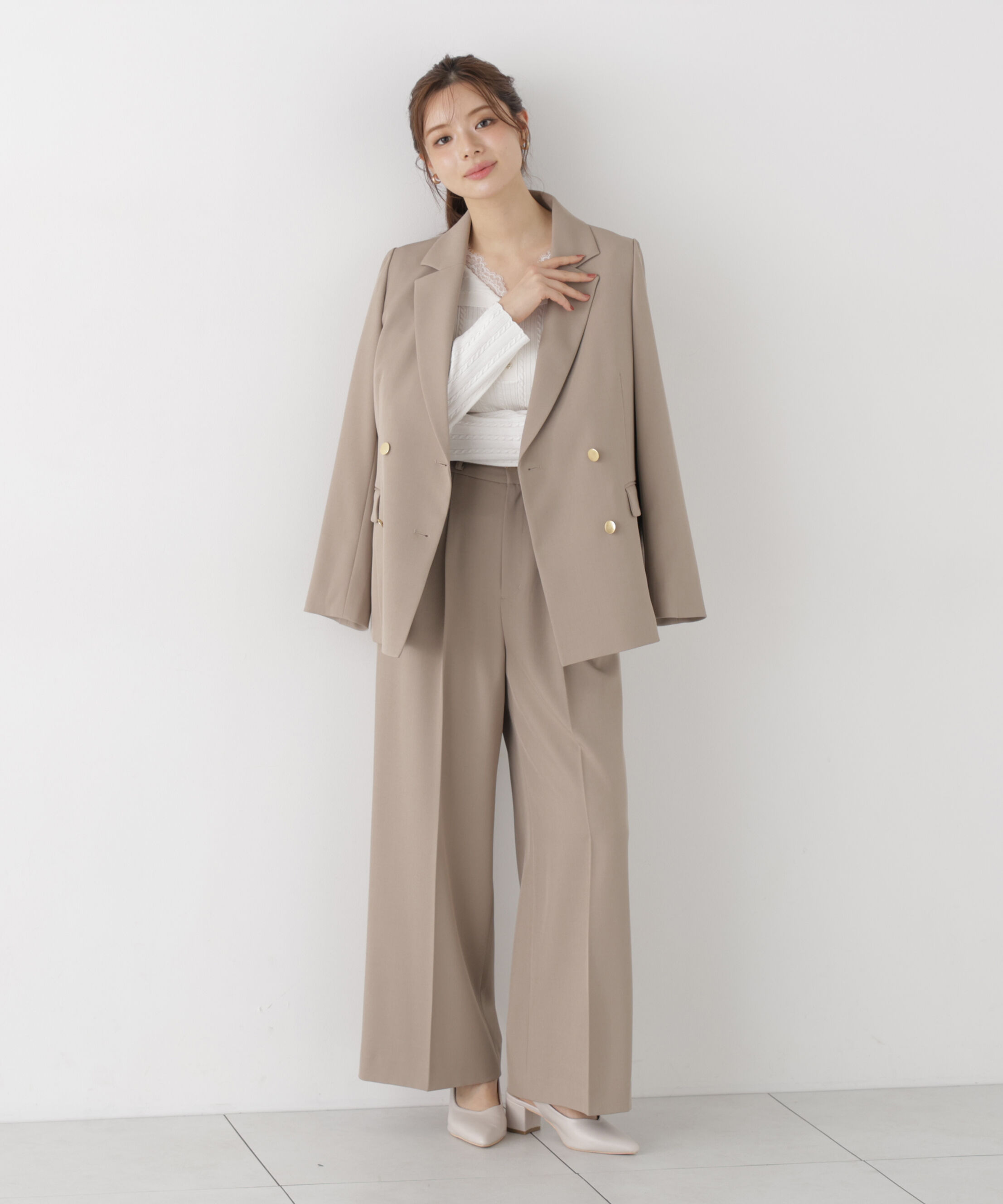 PROPORTION BODY DRESSING「Wブレストワイドパンツ」|その他|