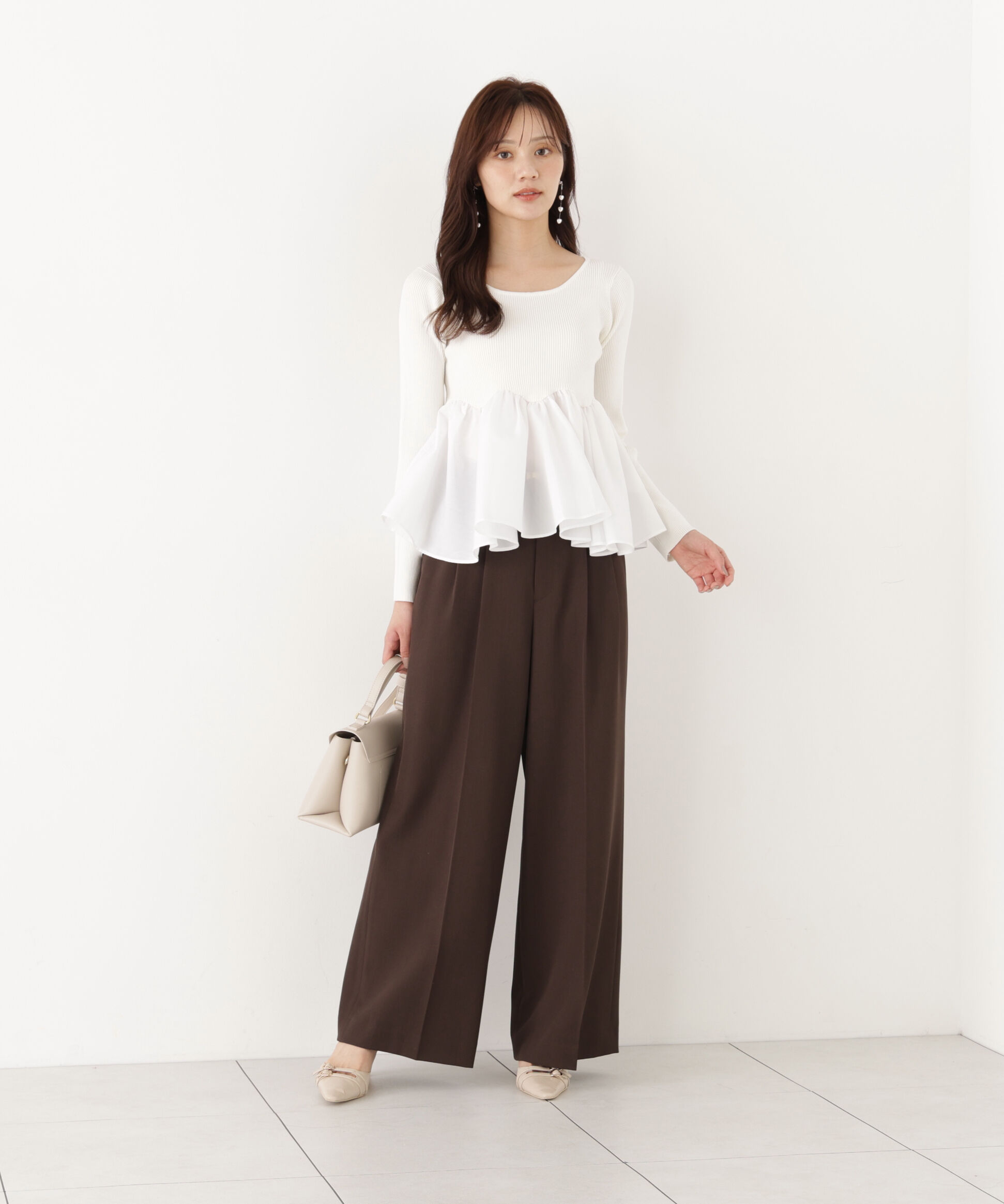 PROPORTION BODY DRESSING「Wブレストワイドパンツ」|その他|ブラウン