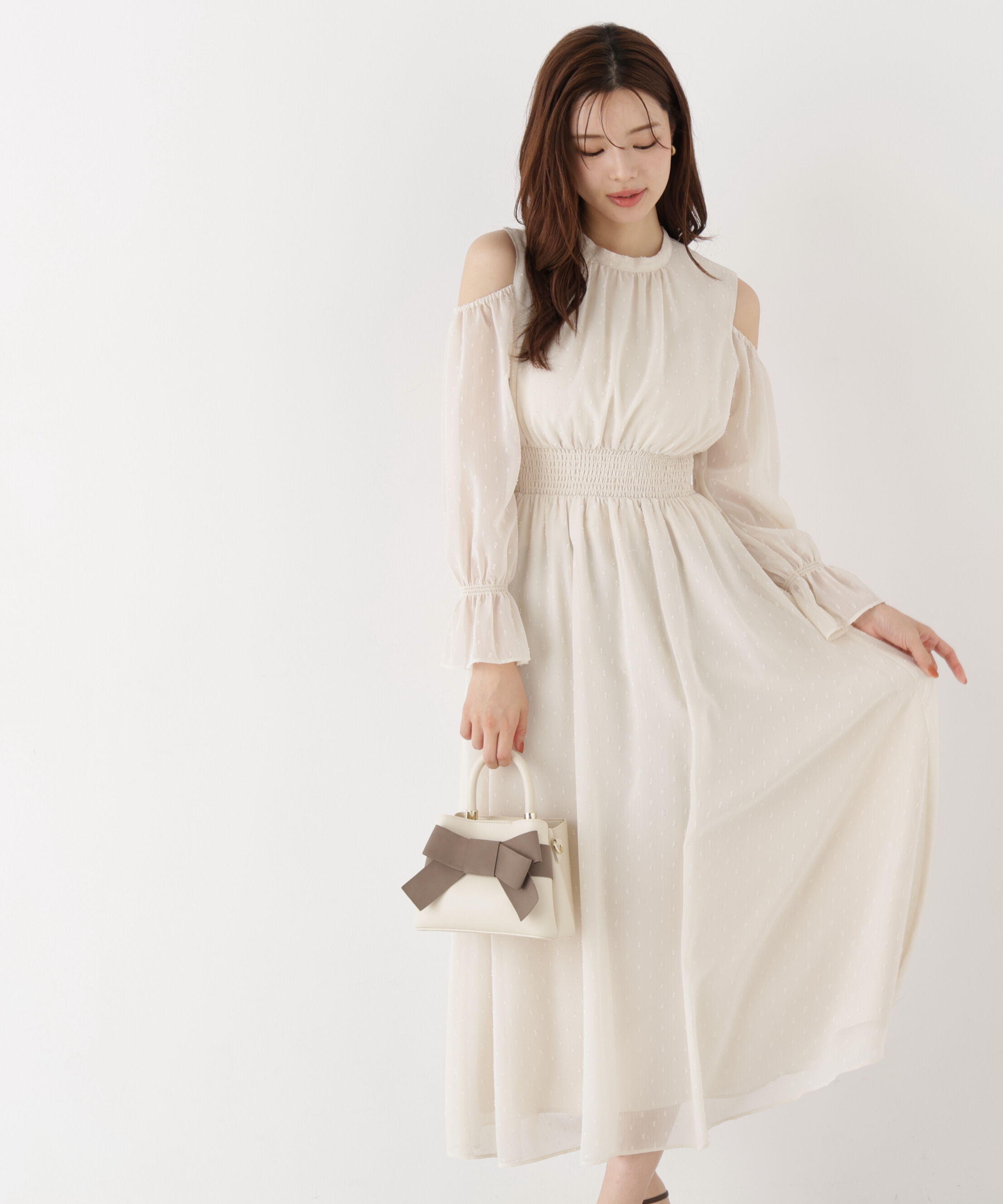 PROPORTION BODY DRESSING「オープンショルダーワンピース」|ワンピース|