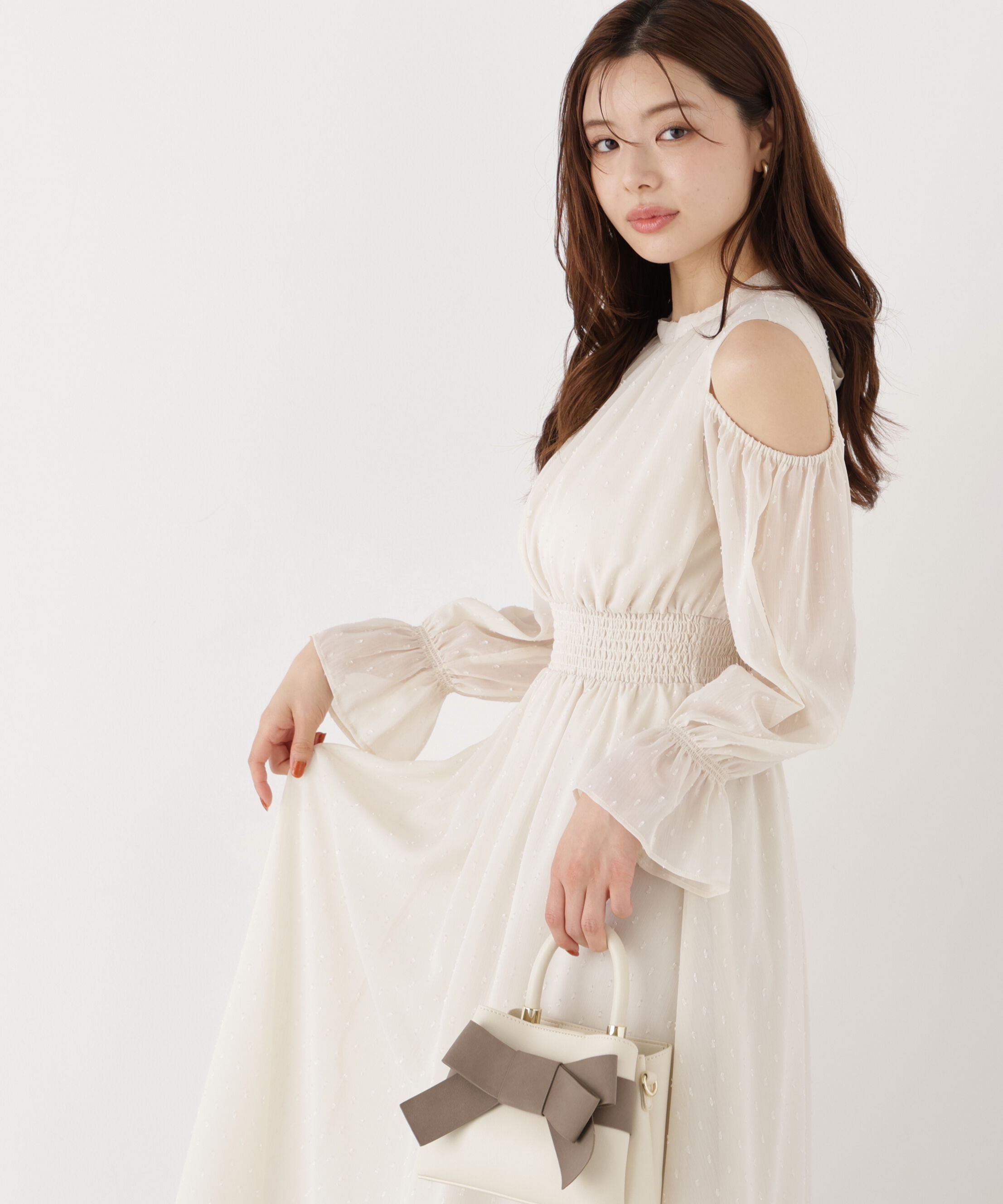 PROPORTION BODY DRESSING「オープンショルダーワンピース」|ワンピース|