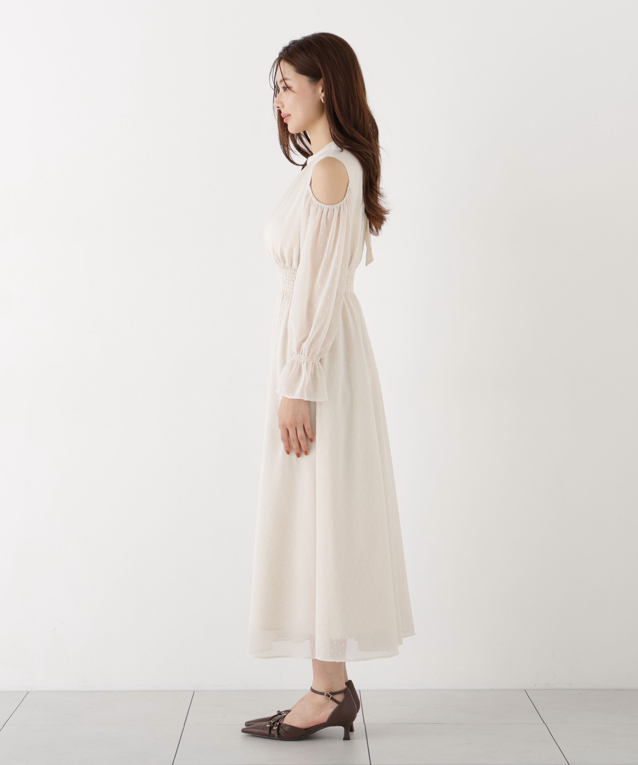 PROPORTION BODY DRESSING「オープンショルダーワンピース」|ワンピース|