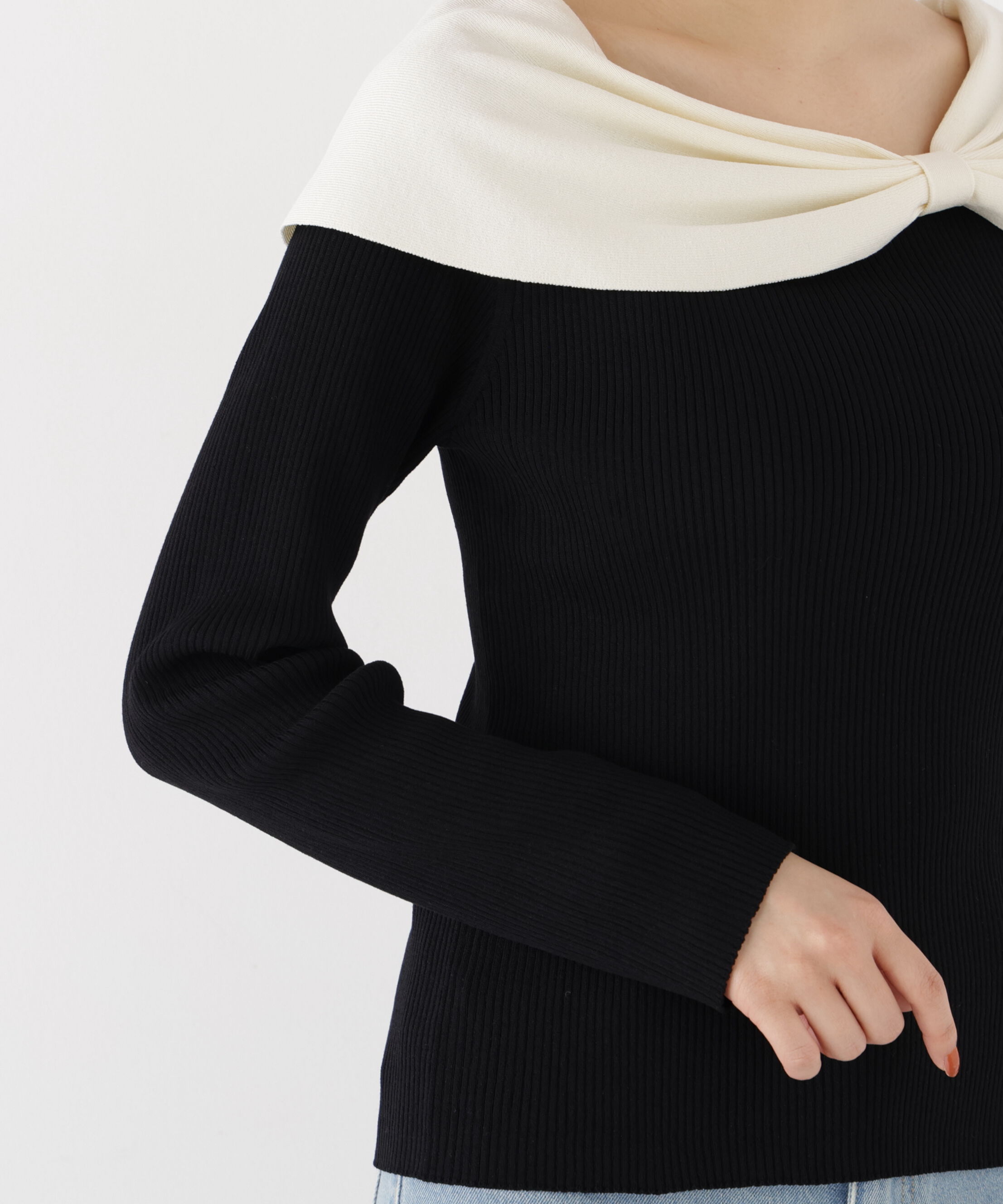 PROPORTION BODY DRESSING「リボンケープ風ニット」|ニット・セーター|