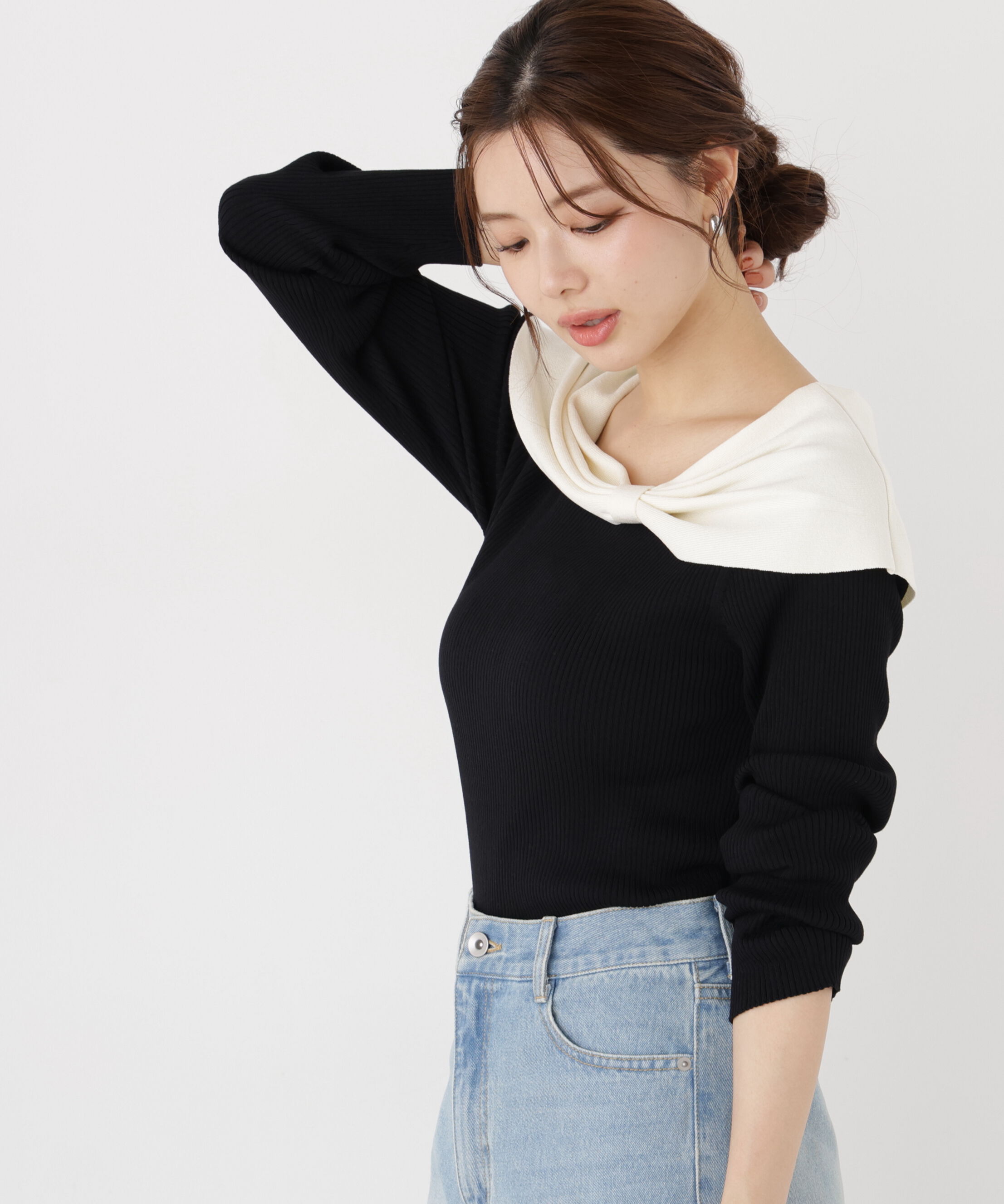 PROPORTION BODY DRESSING「リボンケープ風ニット」|ニット・セーター|