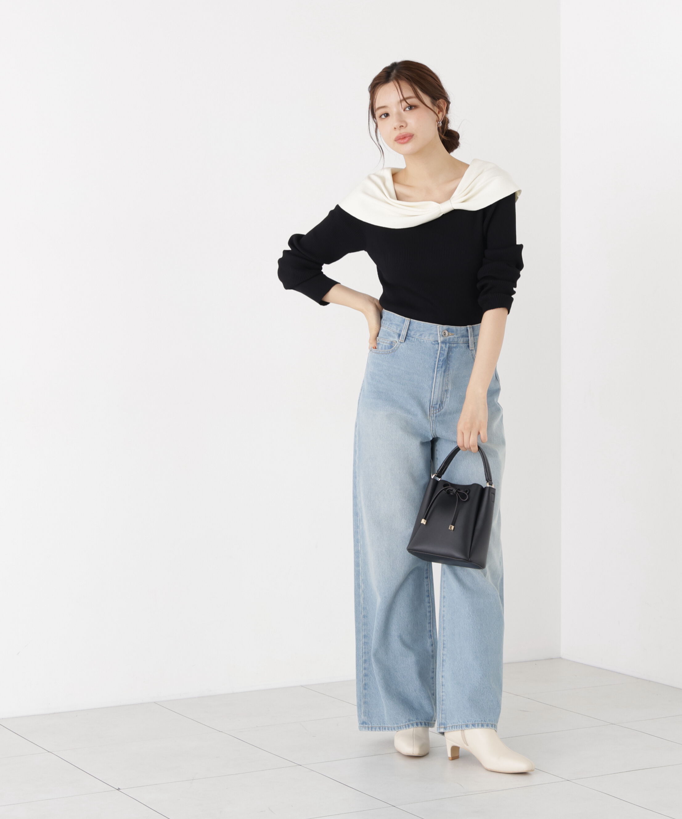 PROPORTION BODY DRESSING「リボンケープ風ニット」|ニット・セーター|