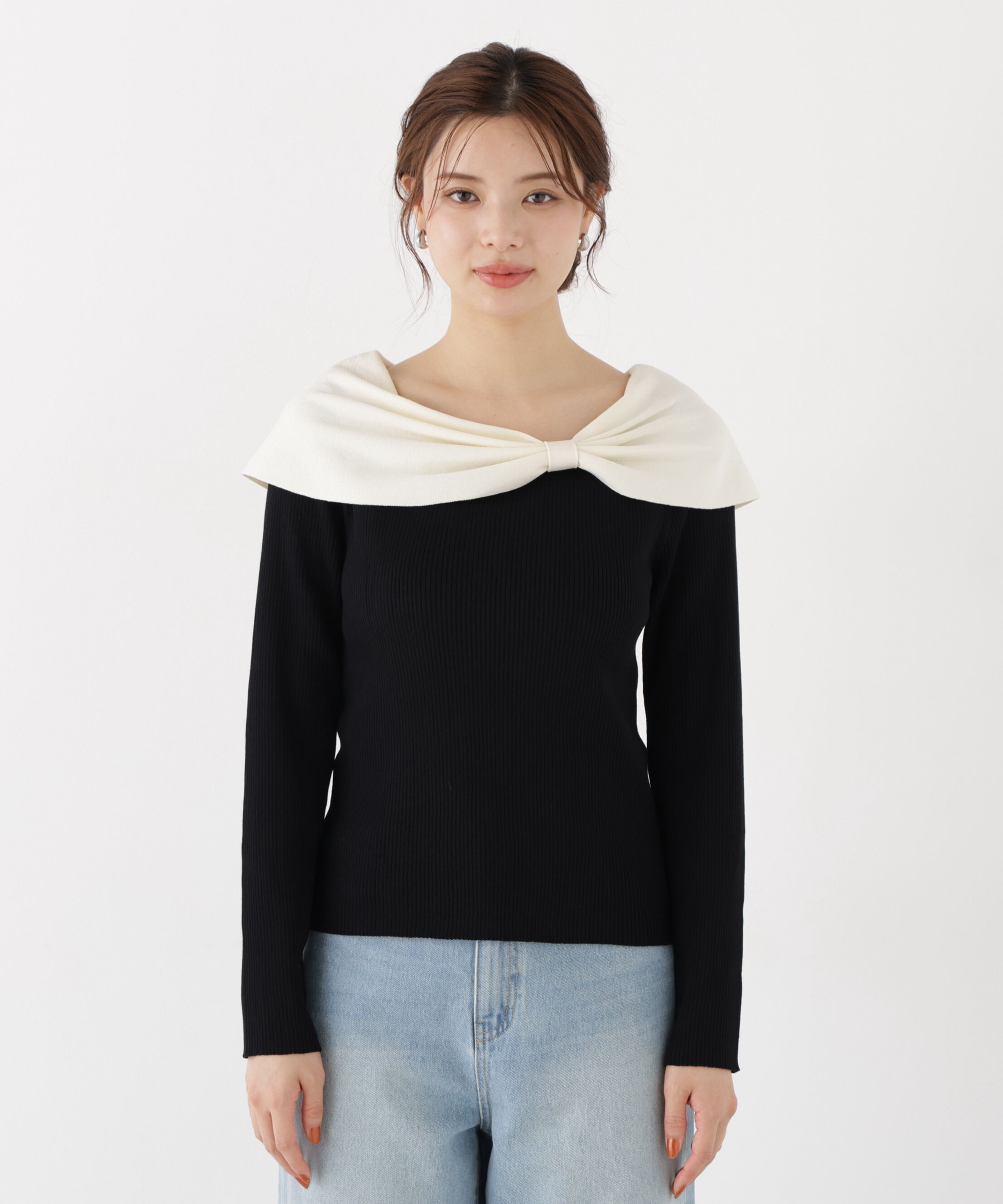 PROPORTION BODY DRESSING「リボンケープ風ニット」|ニット・セーター|