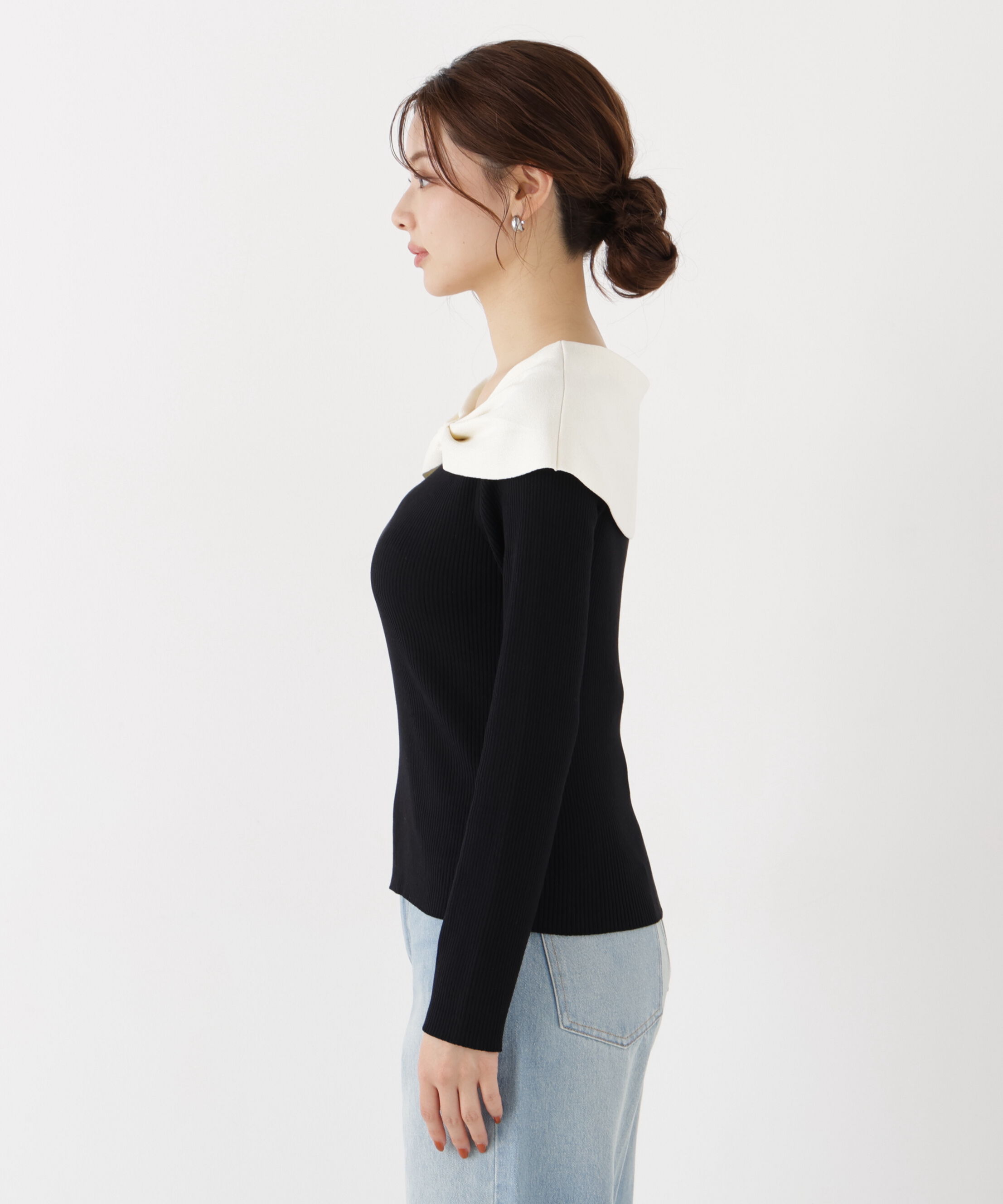 PROPORTION BODY DRESSING「リボンケープ風ニット」|ニット・セーター|