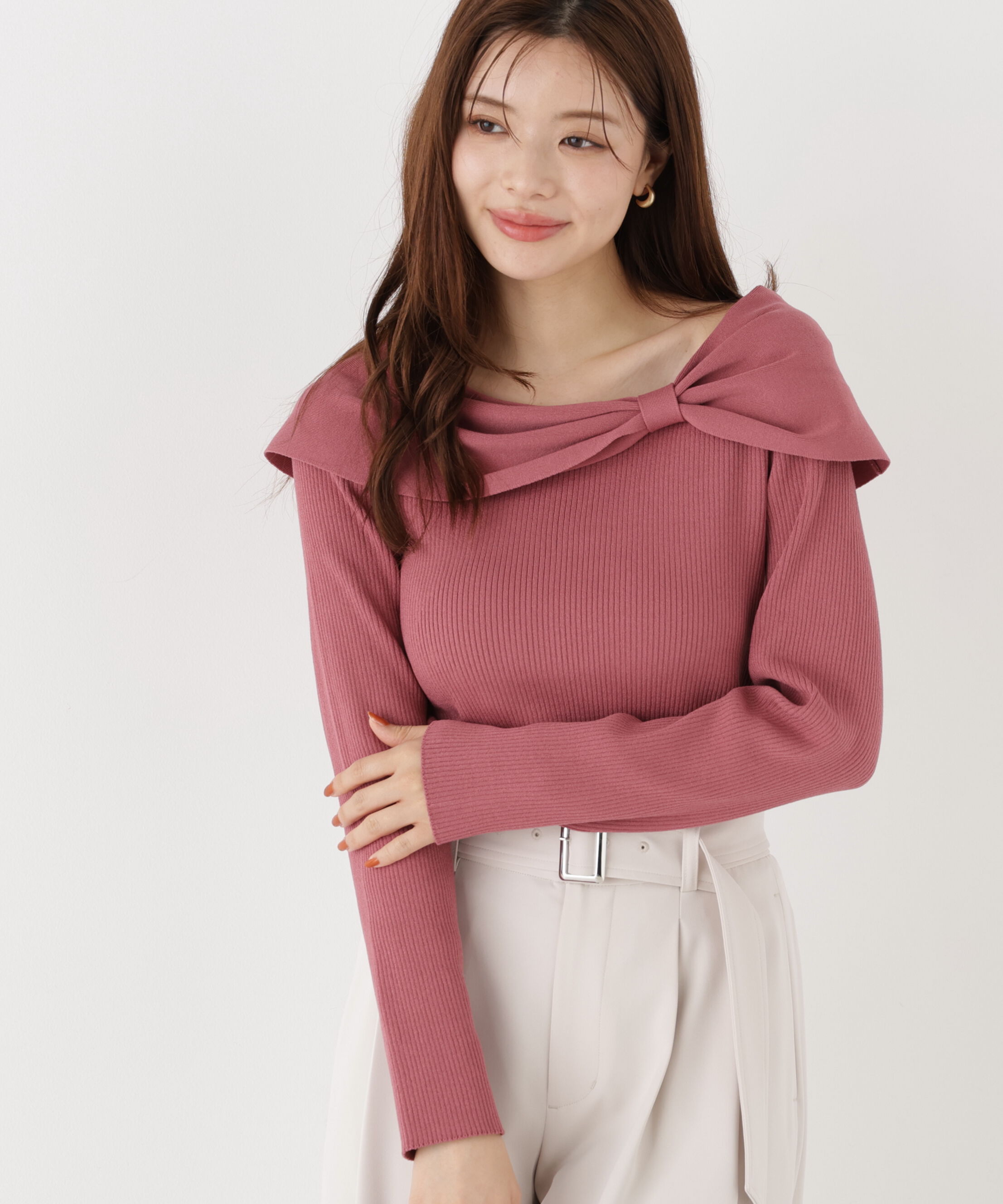 PROPORTION BODY DRESSING「リボンケープ風ニット」|ニット・セーター|