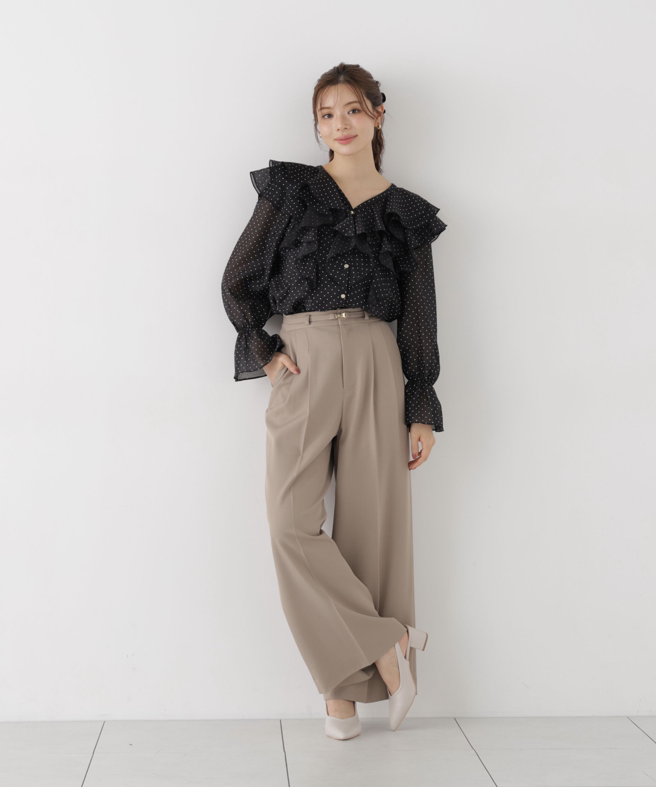 PROPORTION BODY DRESSING「ボリュームラッフルブラウス」|シャツ・ブラウス|