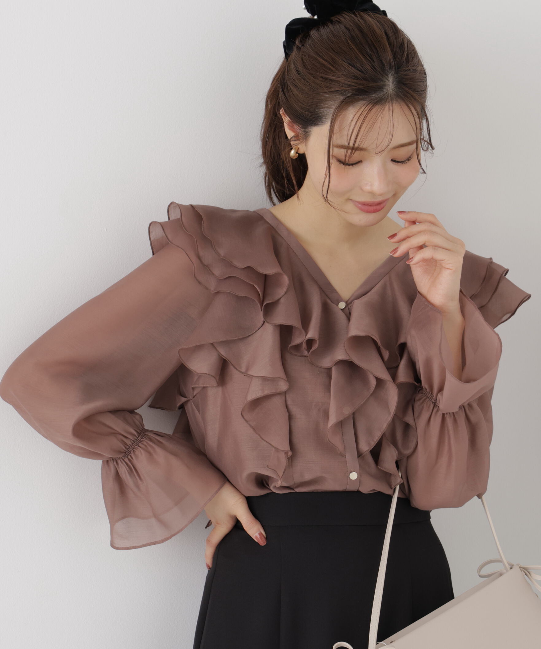 PROPORTION BODY DRESSING「ボリュームラッフルブラウス」|シャツ・ブラウス|