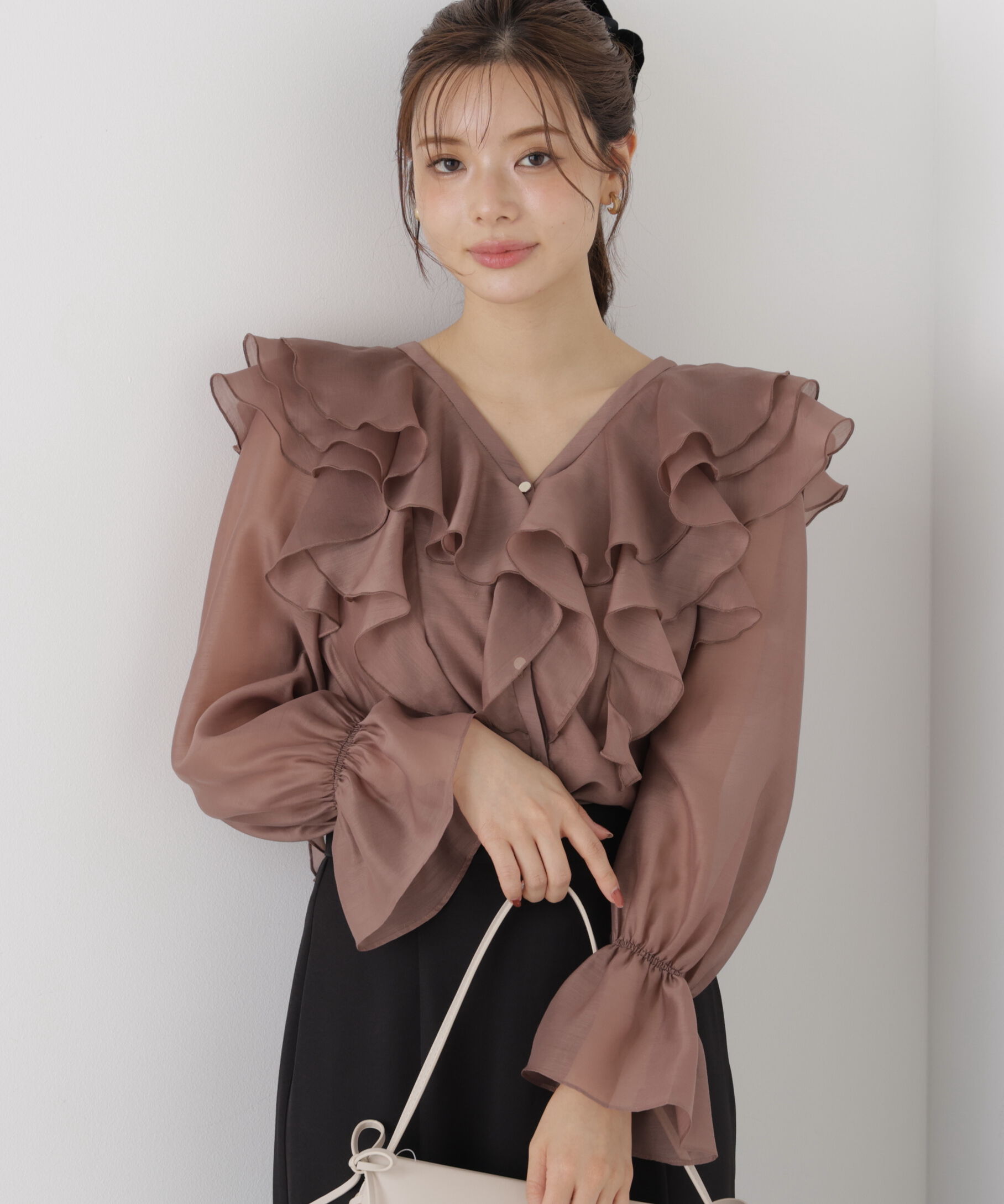 PROPORTION BODY DRESSING「ボリュームラッフルブラウス」|シャツ・ブラウス|