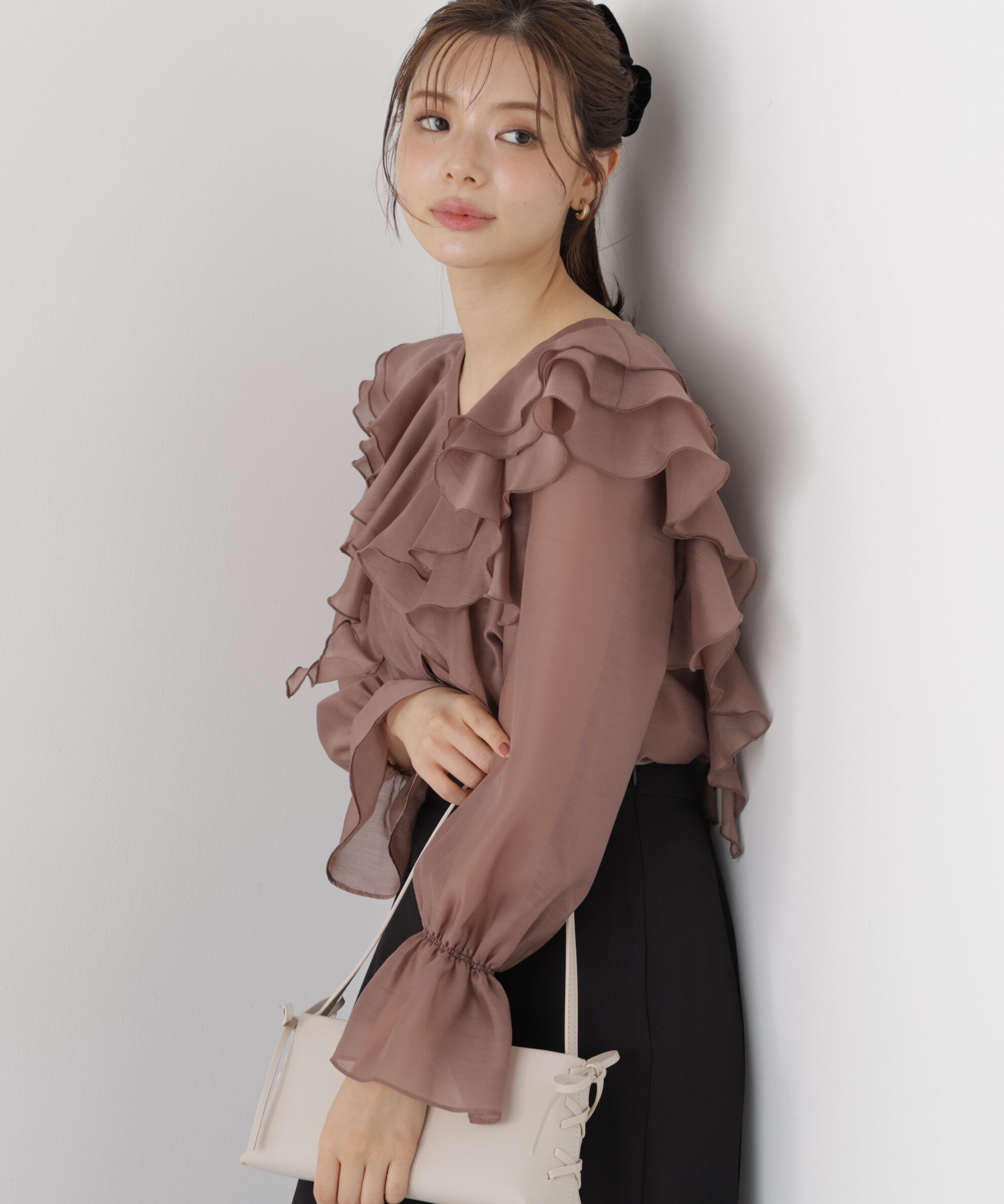 PROPORTION BODY DRESSING「ボリュームラッフルブラウス」|シャツ・ブラウス|