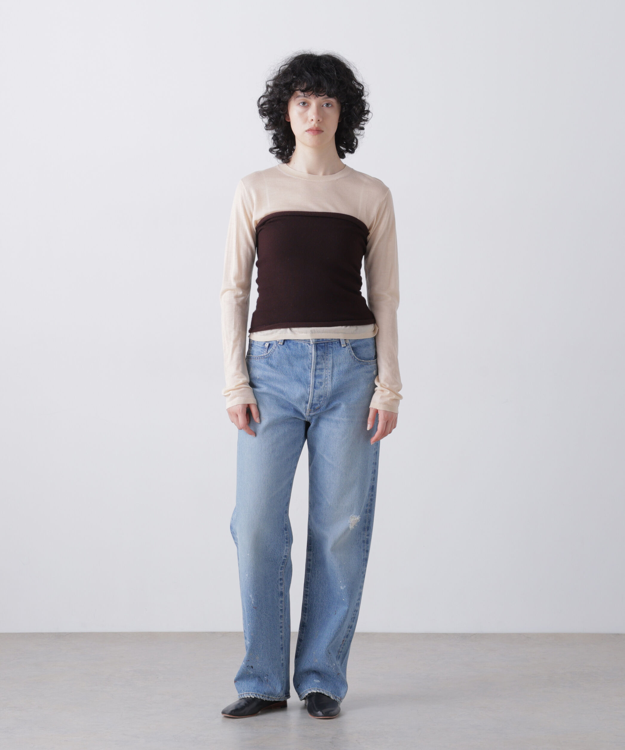 YLEVE 「YLEVE / CASHMERE KNIT TUBE TOP」|ニット・セーター|