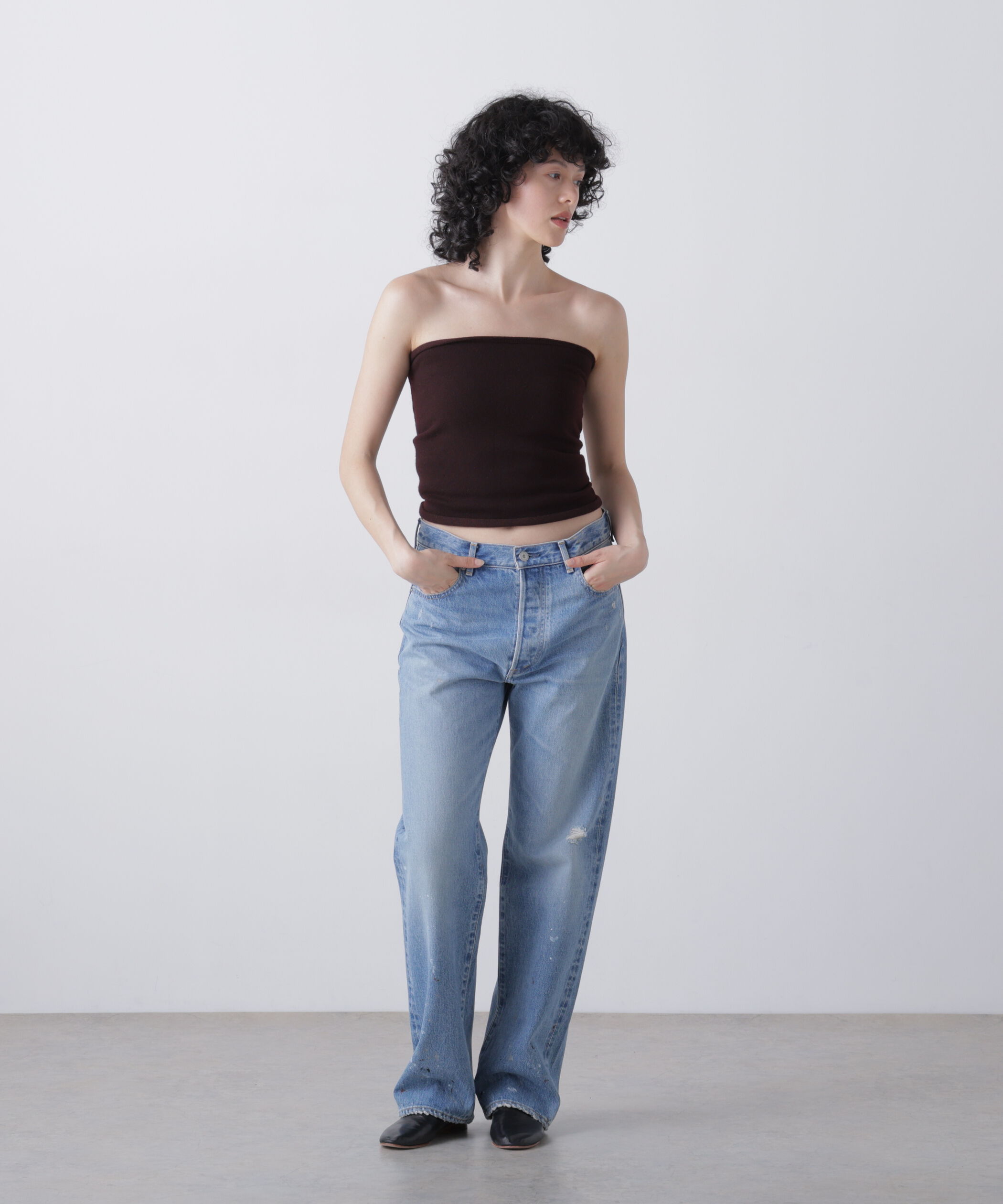 YLEVE 「YLEVE / CASHMERE KNIT TUBE TOP」|ニット・セーター|