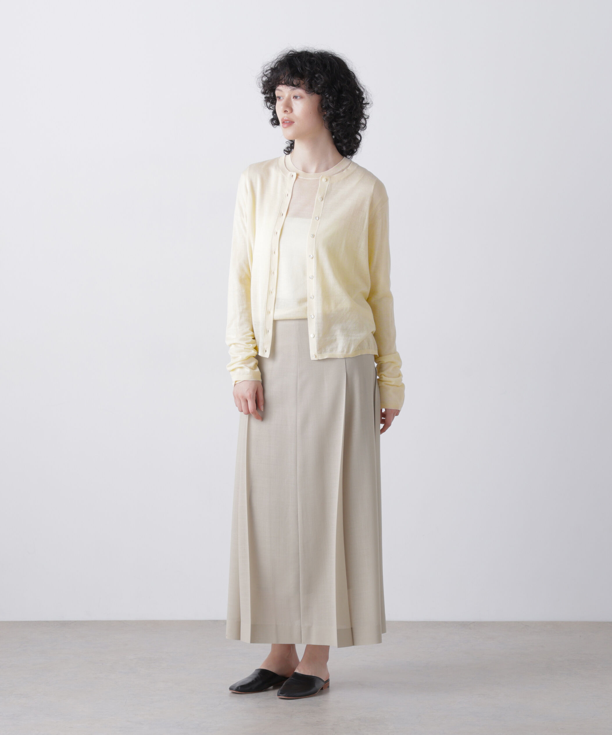 YLEVE 「YLEVE / 2/100 FINE WOOL SHEER KNIT CARDIGAN」|ニット・セーター|