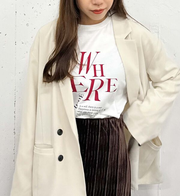 archives「アソートプリントロンＴ」|Tシャツ・カットソー|WHITE/RED