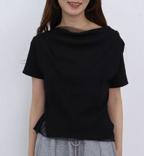 archives「チュールレイヤードタックドレープカットＴＯＰＳ」|Tシャツ・カットソー|