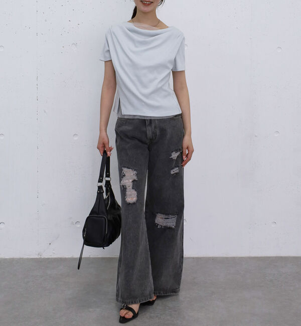 archives「チュールレイヤードタックドレープカットＴＯＰＳ」|Tシャツ・カットソー|