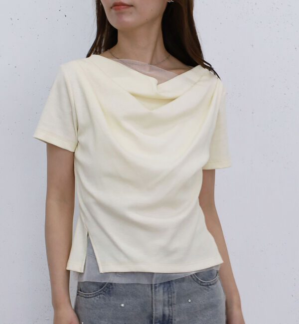 archives「チュールレイヤードタックドレープカットＴＯＰＳ」|Tシャツ・カットソー|