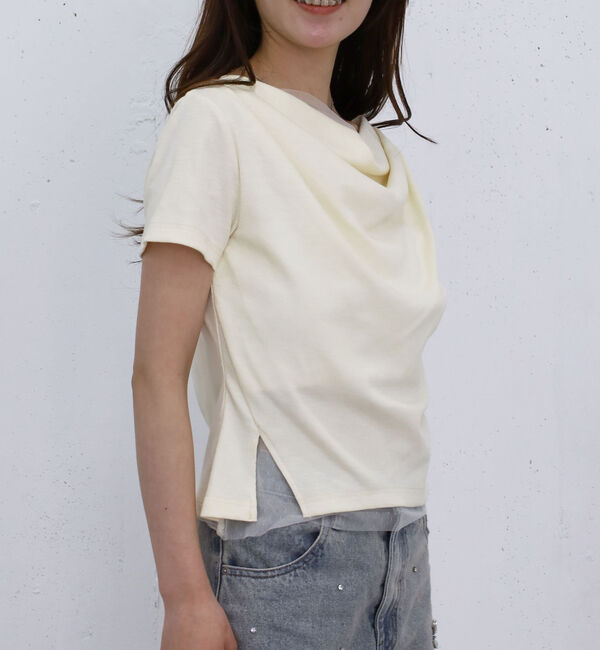 archives「チュールレイヤードタックドレープカットＴＯＰＳ」|Tシャツ・カットソー|