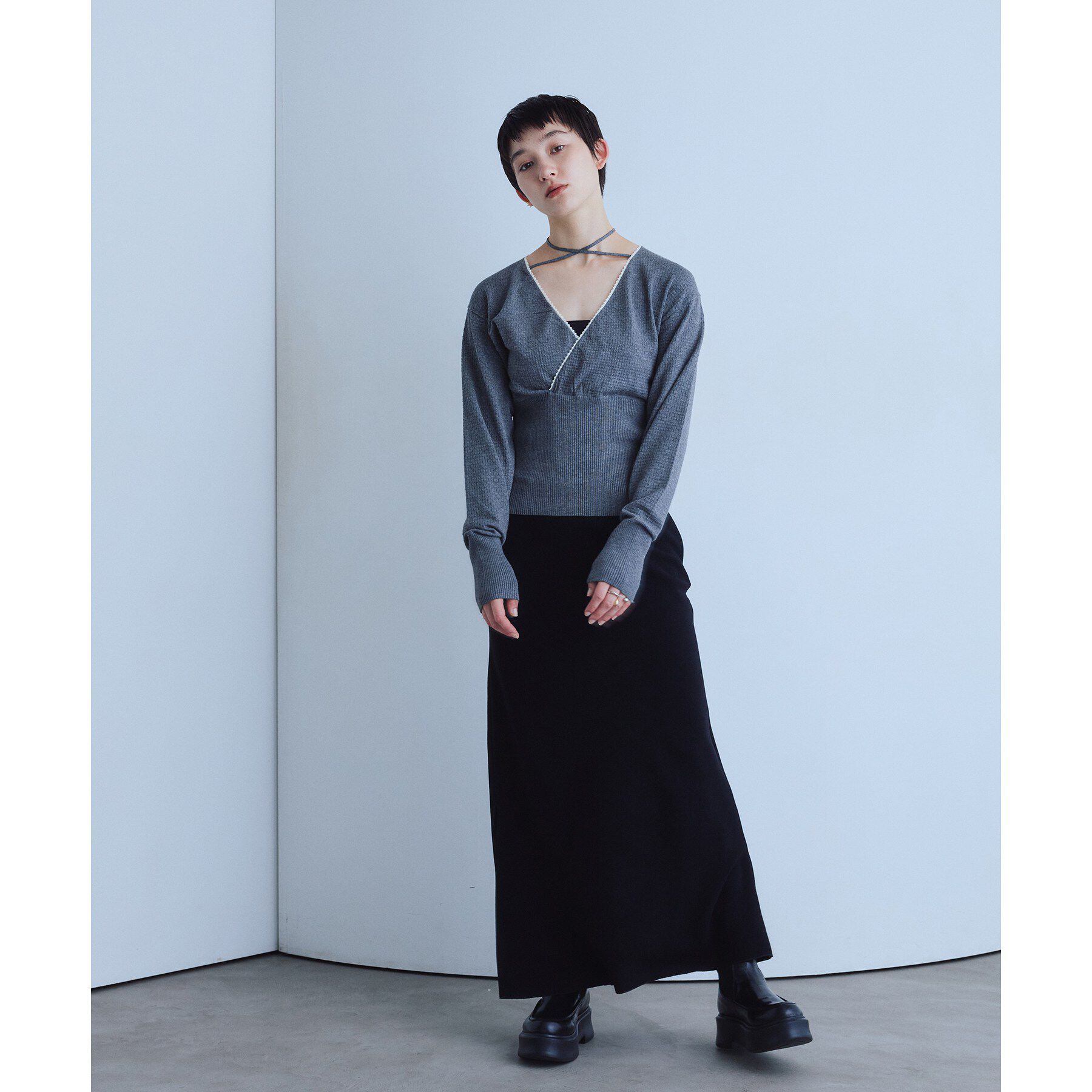 CODE A「intimate wrap knit top」|ニット・セーター|