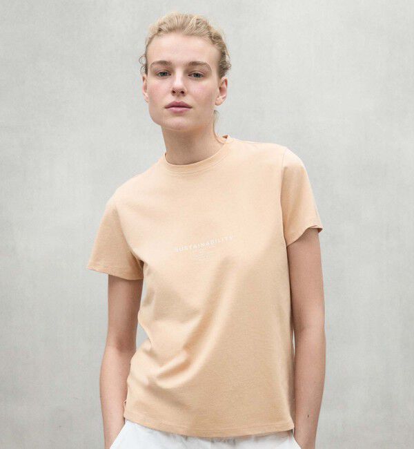 ECOALF「SALCE メッセージ Tシャツ / SALCEALF T-SHIRT WOMAN」|Tシャツ・カットソー|オレンジ
