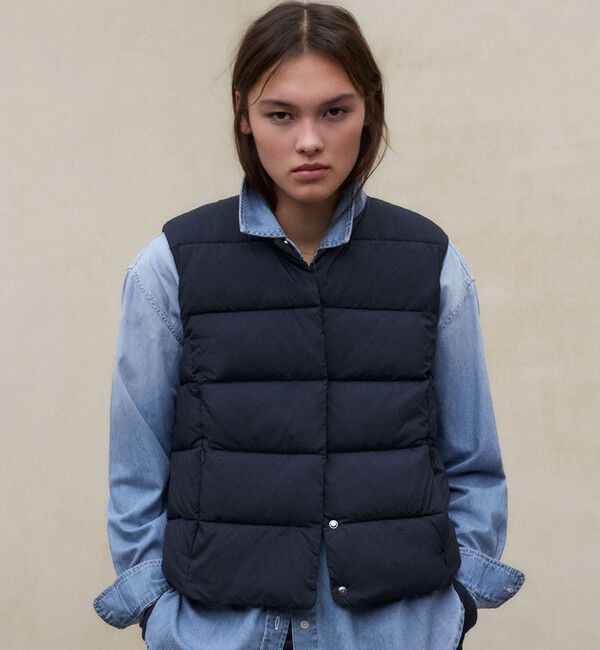 ECOALF「OLIMPO ベスト / OLIMPO VEST WOMAN」|ブルゾン・スタジャン|ネイビー