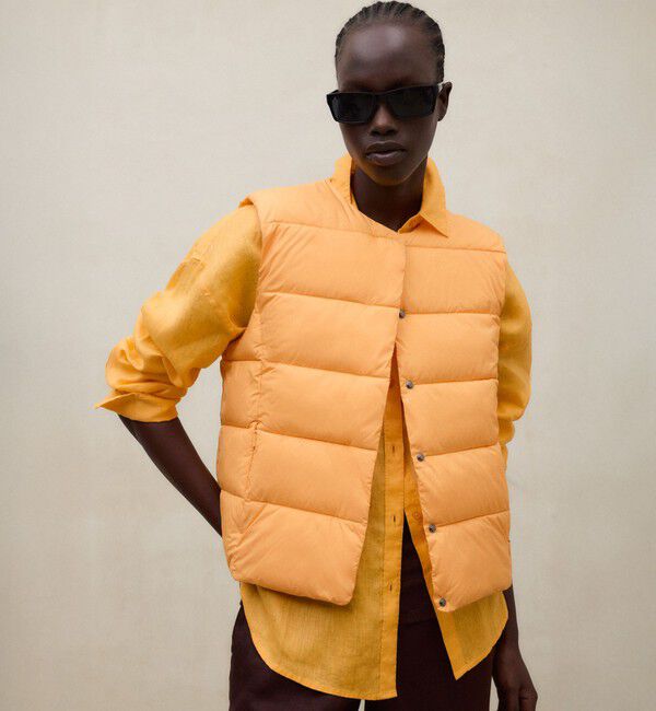 ECOALF「OLIMPO ベスト / OLIMPO VEST WOMAN」|ブルゾン・スタジャン|オレンジ