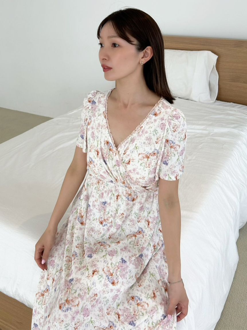 SNIDEL HOME「【接触冷感】カットカシュクールワンピース」|ルームウェア|