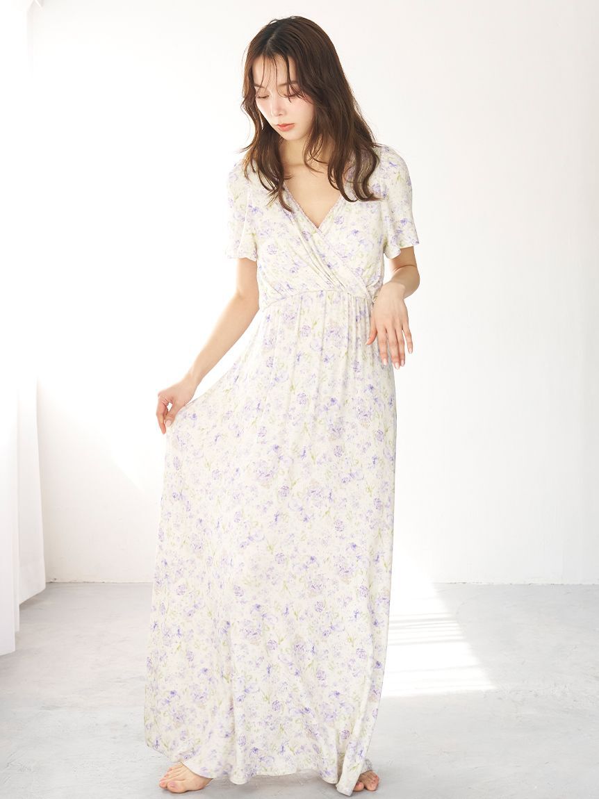 SNIDEL HOME「【接触冷感】カットカシュクールワンピース」|ルームウェア|