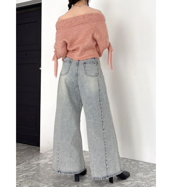 dazzlin「スイッチングワイドデニムパンツ」|デニム|