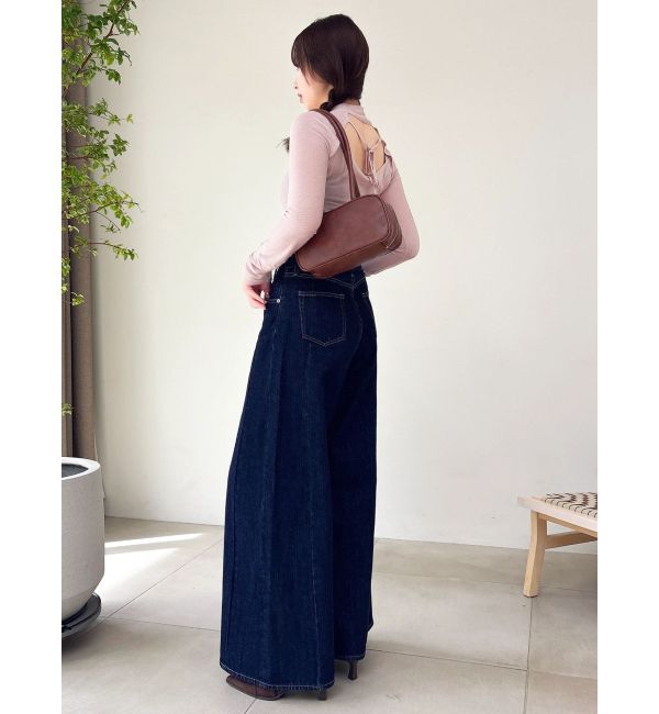dazzlin「スイッチングワイドデニムパンツ」|デニム|