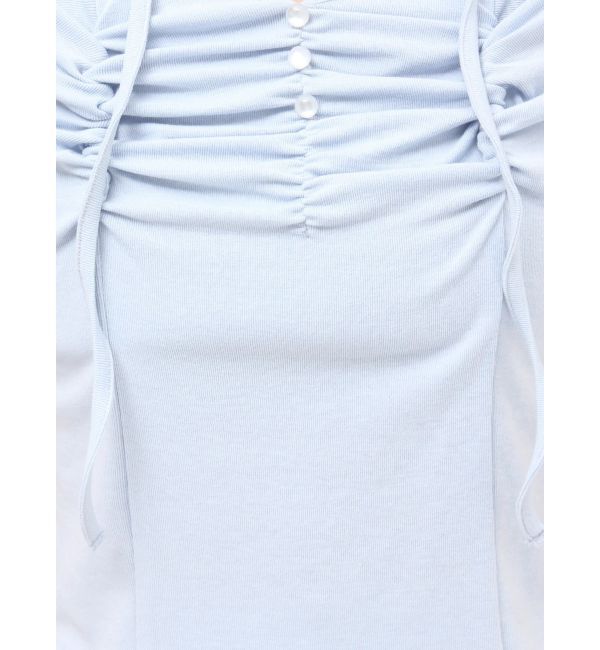dazzlin「タイ付ギャザーカットトップス」|Tシャツ・カットソー|