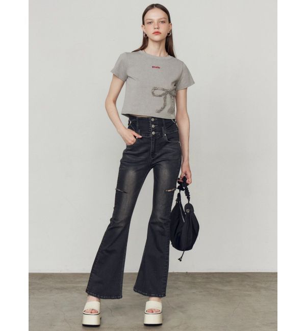 EMODA「フリルパッチミニマルTシャツ」|Tシャツ・カットソー|