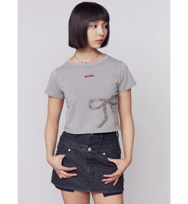 EMODA「フリルパッチミニマルTシャツ」|Tシャツ・カットソー|
